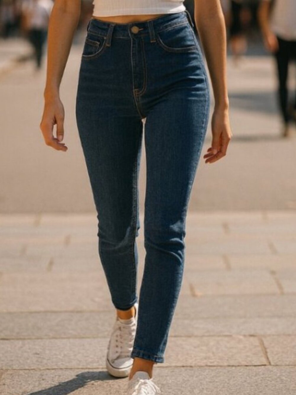 C'Est toi Women's Jeans Size 27 High-Rise Skinny Dark Wash Stretchy Boutique